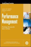 Performance management putting research into action /