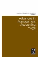 Advances in management accounting /