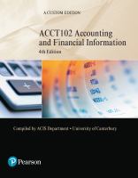 ACCT102 accounting and financial Information /