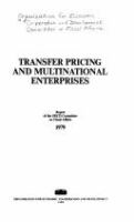 Transfer pricing and multinational enterprises : report of the OECD Committee on Fiscal Affairs.