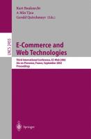 E-commerce and Web technologies : Third International Conference, EC-Web 2002, Aix-en-Provence, France, September 2-6, 2002 : proceedings /