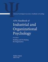 APA handbook of industrial and organizational psychology /
