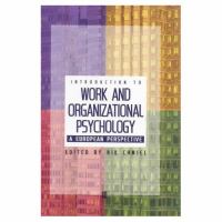 Introduction to work and organizational psychology : a European perspective /