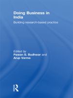 Doing business in India building research-based practice /