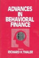 Advances in behavioral finance /