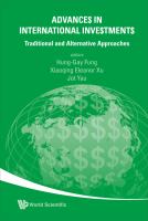 Advance$ in international inve$tment$ : traditional and alternative approaches /