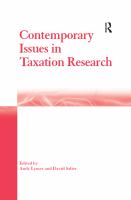 Contemporary issues in taxation research /
