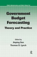 Government budget forecasting : theory and practice /
