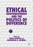 Ethical responsiveness and the politics of difference /