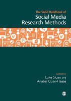 The SAGE handbook of social media research methods /