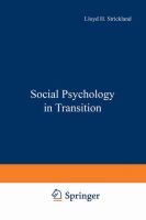 Social psychology in transition /