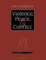 Encyclopedia of violence, peace, & conflict /