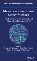 Advances in comparative survey methods : multinational, multiregional, and multicultural contexts (3MC) /