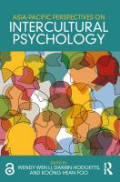Asia-Pacific perspectives on intercultural psychology /