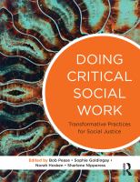 Doing critical social work : transformative practices for social justice /