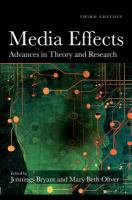 Media effects advances in theory and research /