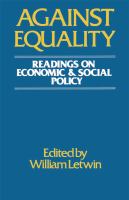 Against equality : readings on economic and social policy /