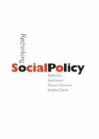 Rethinking social policy /