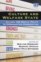 Culture and welfare state : values and social policy in comparative perspective /