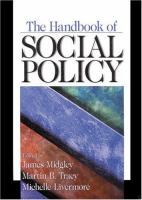 The handbook of social policy / edited by James Midgley, Martin B. Tracy, Michelle Livermore.