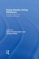 Doing gender, doing difference : inequality, power, and institutional change /