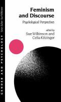 Feminism and discourse : psychological perspectives /