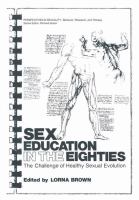 Sex education in the eighties : the challenge of healthy sexual evolution /