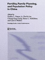Fertility, family planning, and population policy in China /
