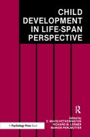 Child development in life-span perspective /