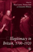 Illegitimacy in Britain, 1700-1920 /
