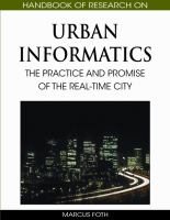 Handbook of research on urban informatics the practice and promise of the real-time city /
