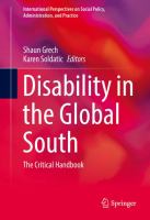 Disability in the global south : the critical handbook /