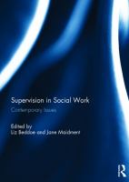 Supervision in social work contemporary issues /