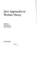 New approaches to welfare theory /