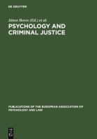 Psychology and criminal justice : international review of theory and practice /