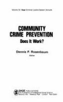 Community crime prevention : does it work? /