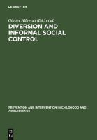 Diversion and informal social control /