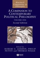 A Companion to contemporary political philosophy /