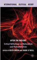 After the nation? critical reflections on nationalism and postnationalism /