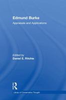 Edmund Burke : appraisals and applications /