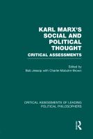 Karl Marx's social and political thought : critical assessments /
