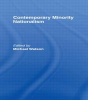 Contemporary minority nationalism /