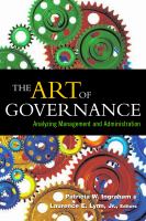 The art of governance : analyzing management and administration /