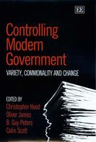Controlling modern government : variety, commonality, and change /