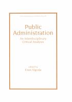Public administration : an interdisciplinary critical analysis /