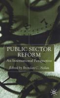 Public sector reform : an international perspective /