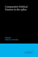 Comparative political finance in the 1980s /