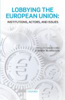 Lobbying the European Union : institutions, actors, and issues /