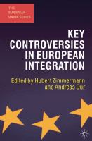 Key controversies in European integration /