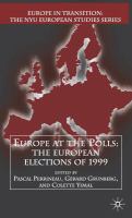 Europe at the polls : the European elections of 1999 /